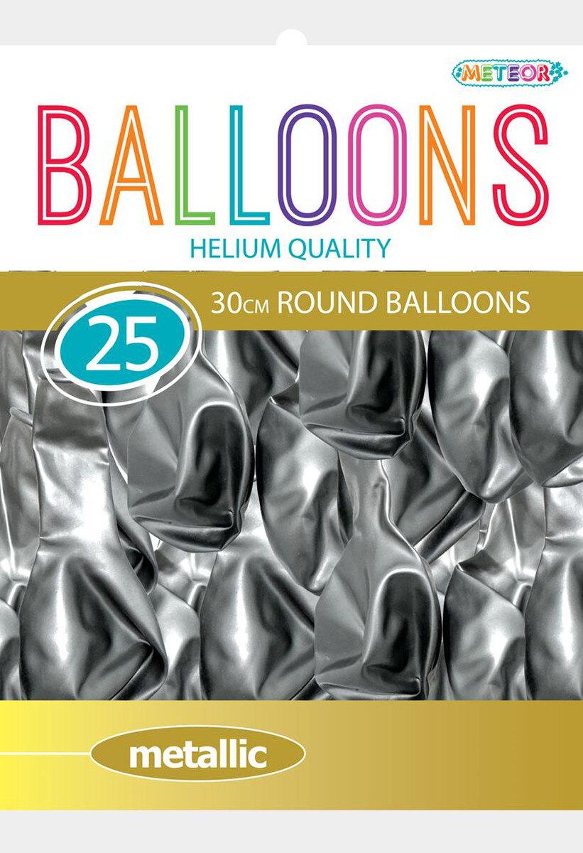 Balloons - Metallic Silver (Pk 25)