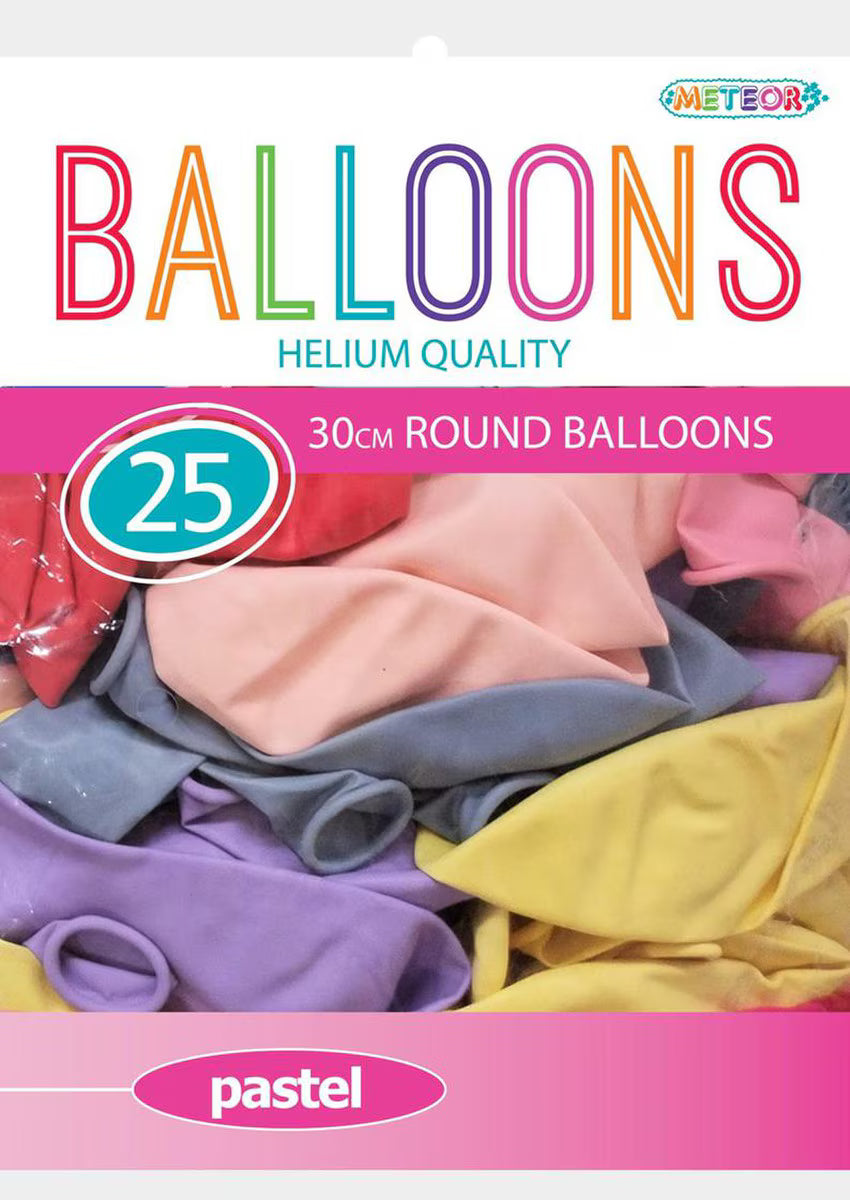 Balloons - Pastel Macaron Assorted (Pk 25)