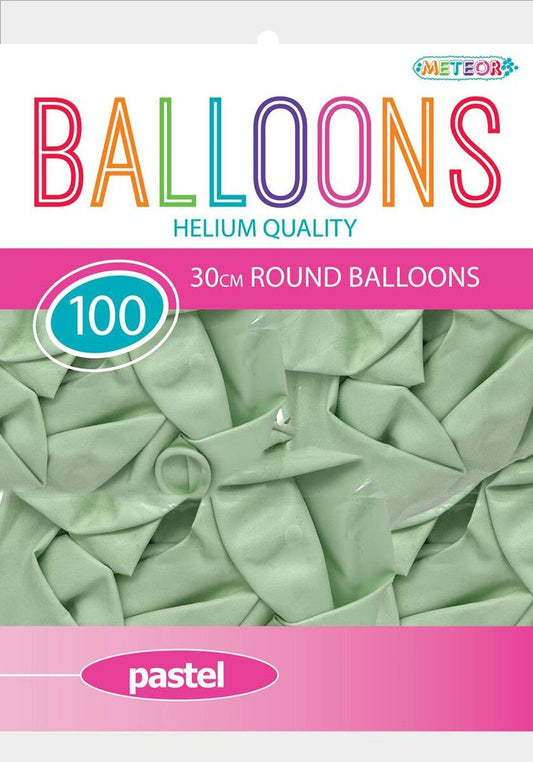 Balloons - Pastel Macaron Green (Pk 25)