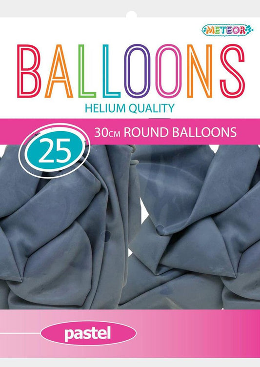 Balloons - Pastel Macaron Grey (Pk 25)