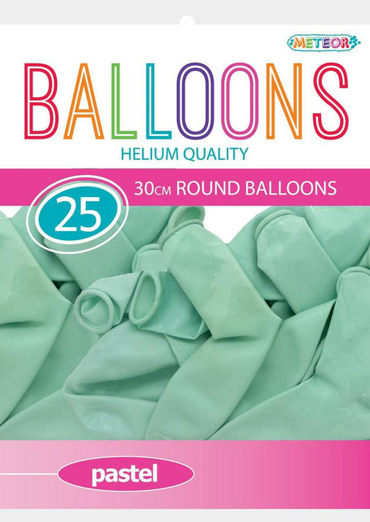 Balloons - Pastel Macaron Tiffany Green (Pk 25)