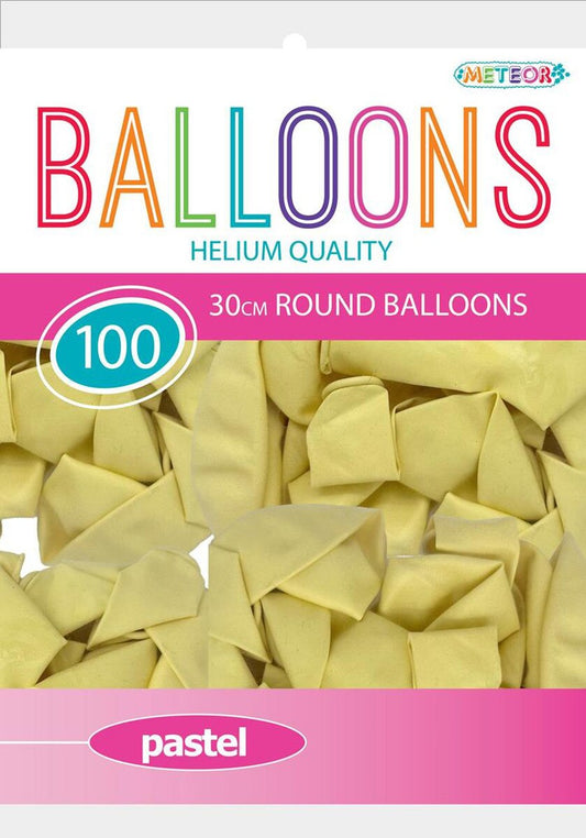 Balloons - Pastel Macaron Yellow (Pk 25)