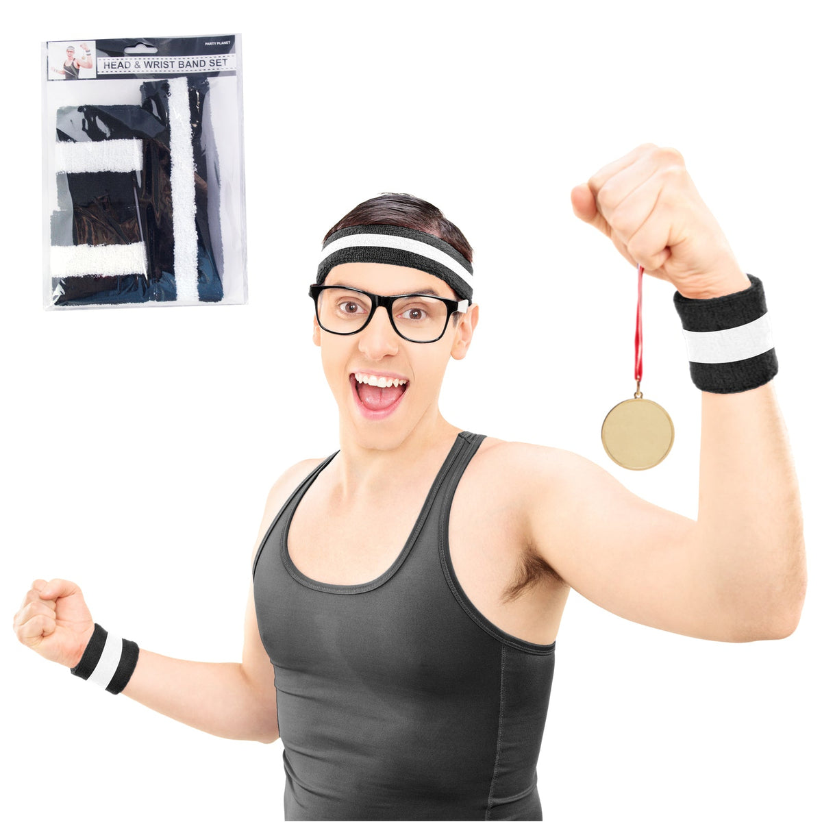 Black - Sweatband Set