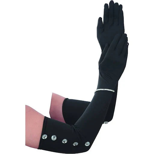 Black Diamante Gloves