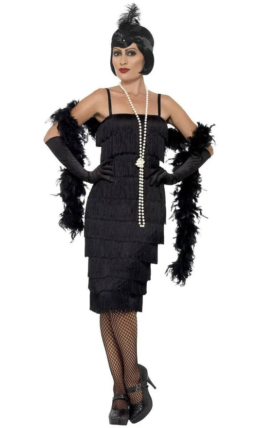 Black Flapper Costume - Adult - L