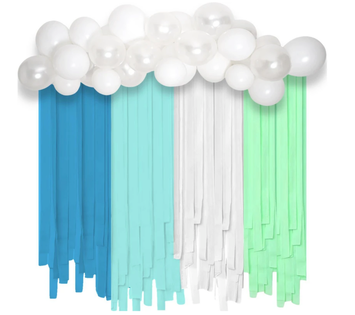 Blue Balloon Garland Streamer