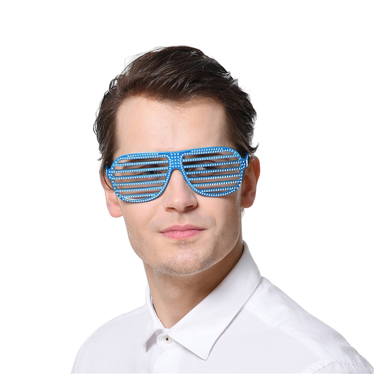 Blue Bling Glasses