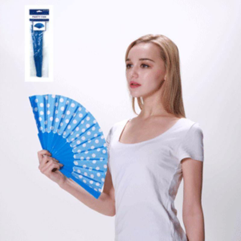 Blue Polka Dot Fan