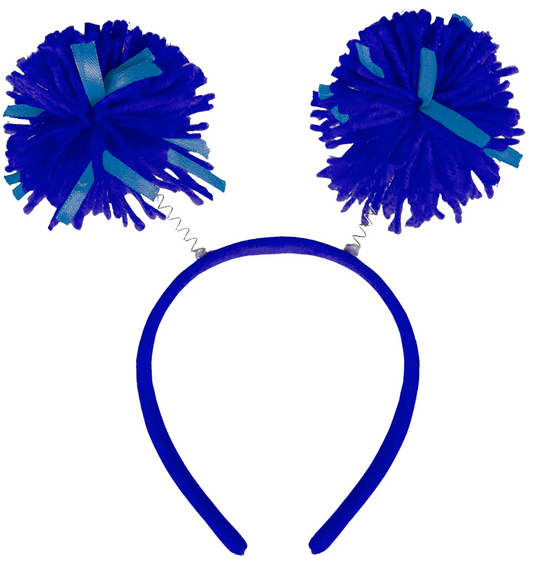 Blue Pom Pom Headbopper Headband