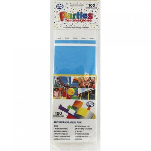 Blue Wristbands Pk 100