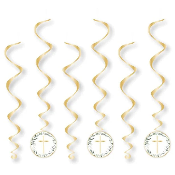 Botanical Celebration Cross Swirl Decoration