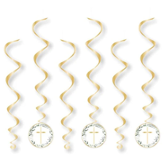 Botanical Celebration Cross Swirl Decoration