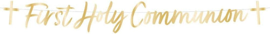 Botanical Celebration First Holy Communion Letter Banner