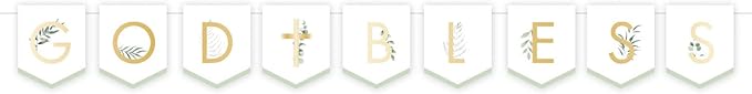 Botanical Celebration God Bless Banner