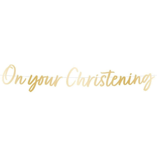 Botanical Christening Letter Banner