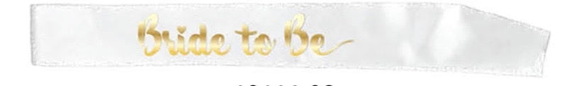 Bride To Be Sash - White
