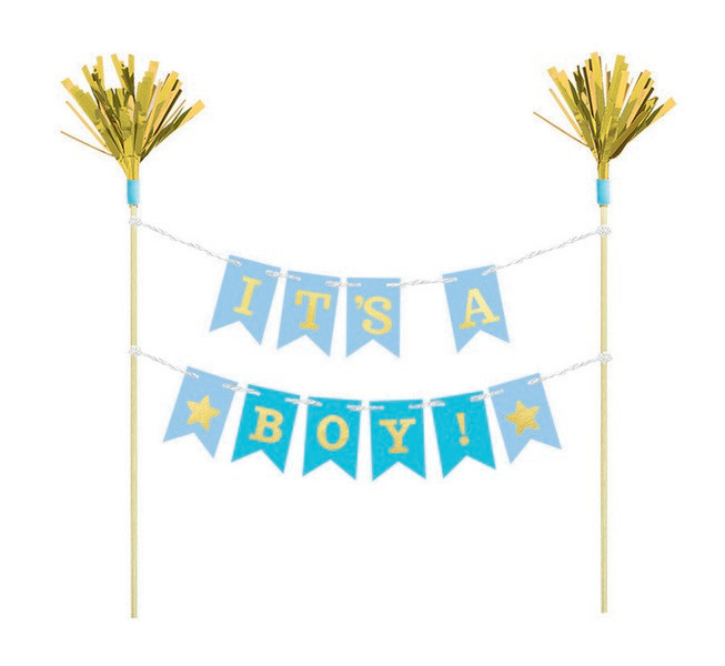 Cake Topper It's A Boy Tassel