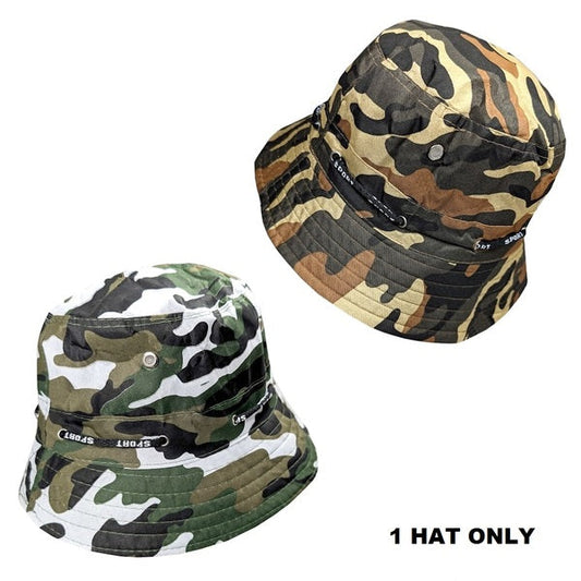 Camouflage Bucket Hat Costume Accessory