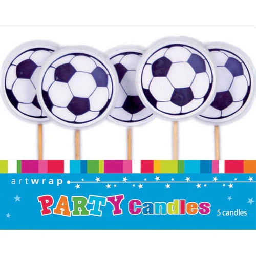 Candles - Soccer Balls (Pk 5)