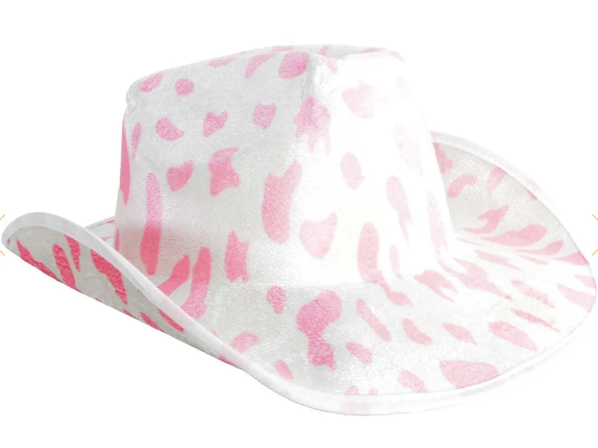 Child Pink Cow Print Cowboy Hat