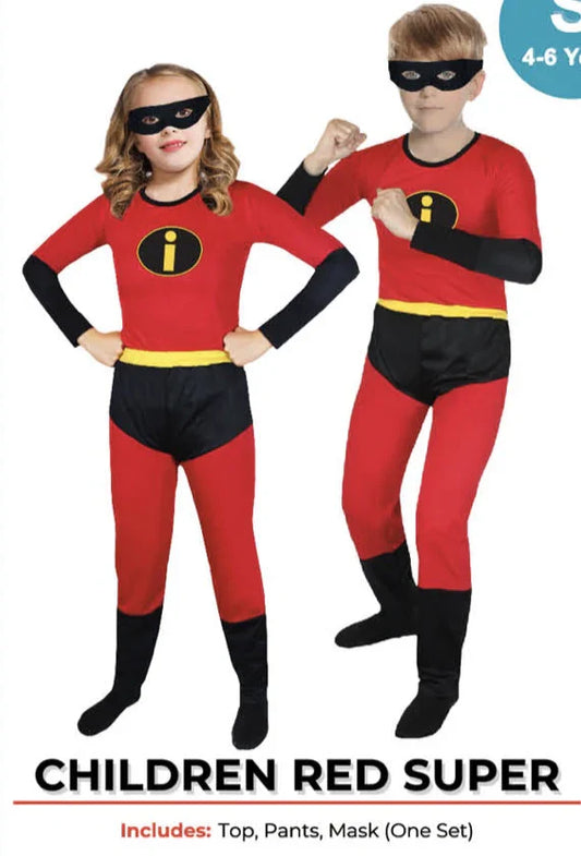 Children Red INCREDIBLES Costume - 7-9