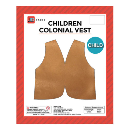 Colonial Vest Brown - Child