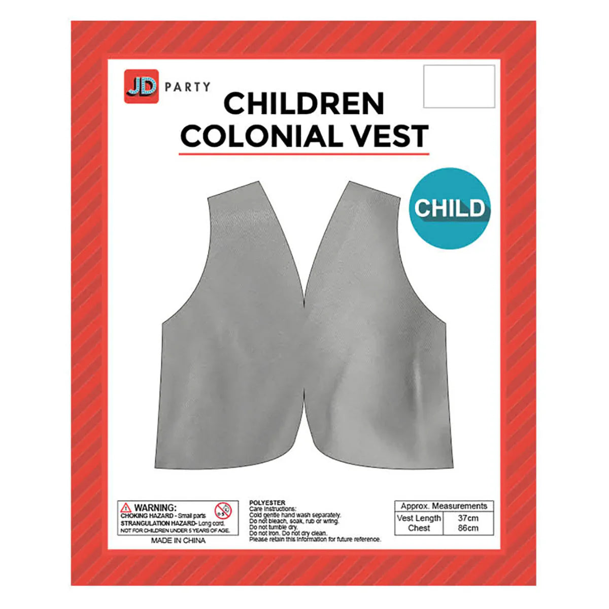 Colonial Vest Grey - Child - STD
