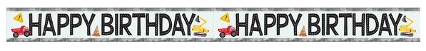 Construction Happy Birthday Banner