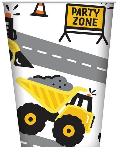 Construction Party Cups (Pk 8)