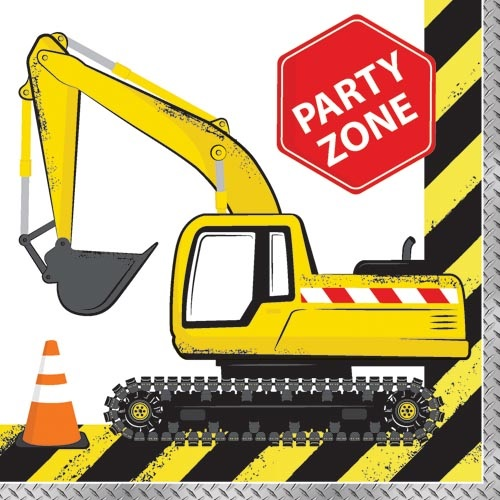 Construction Party Napkins (Pk 20)