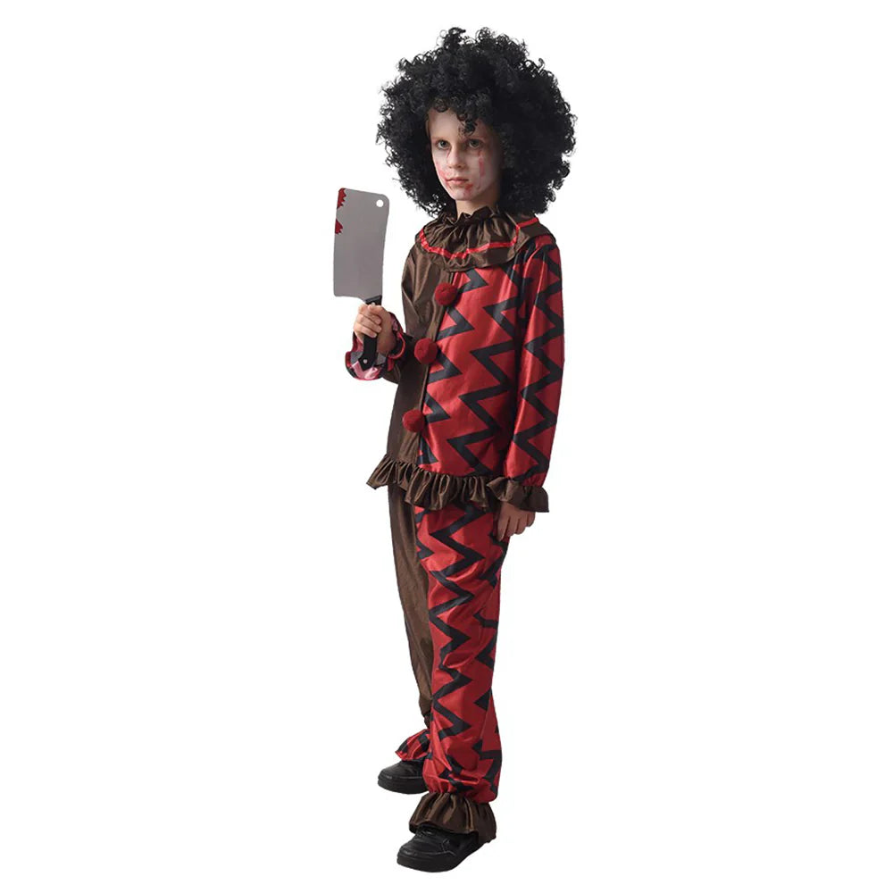 Creepy Chevron Clown Costume - Child - M