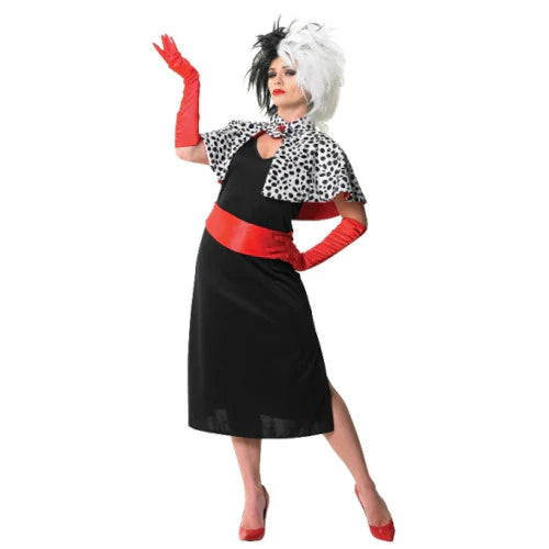 Cruella De Vil Costume - Adults - S