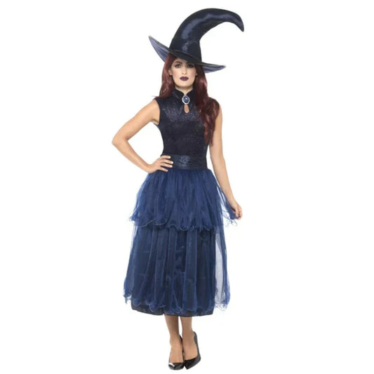 Deluxe Midnight Witch Blue Costume - Adult - S