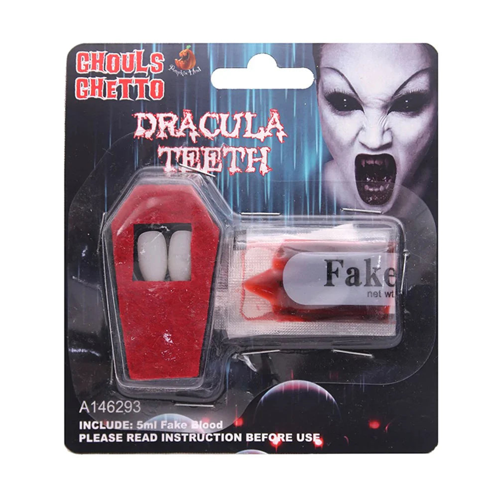 Dracula Fangs with Blood Sachet