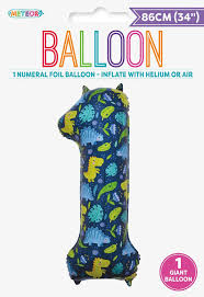 Foil Balloon - Dinosaur Number 1