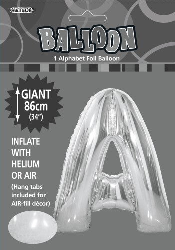 Foil Letter A Balloon Silver