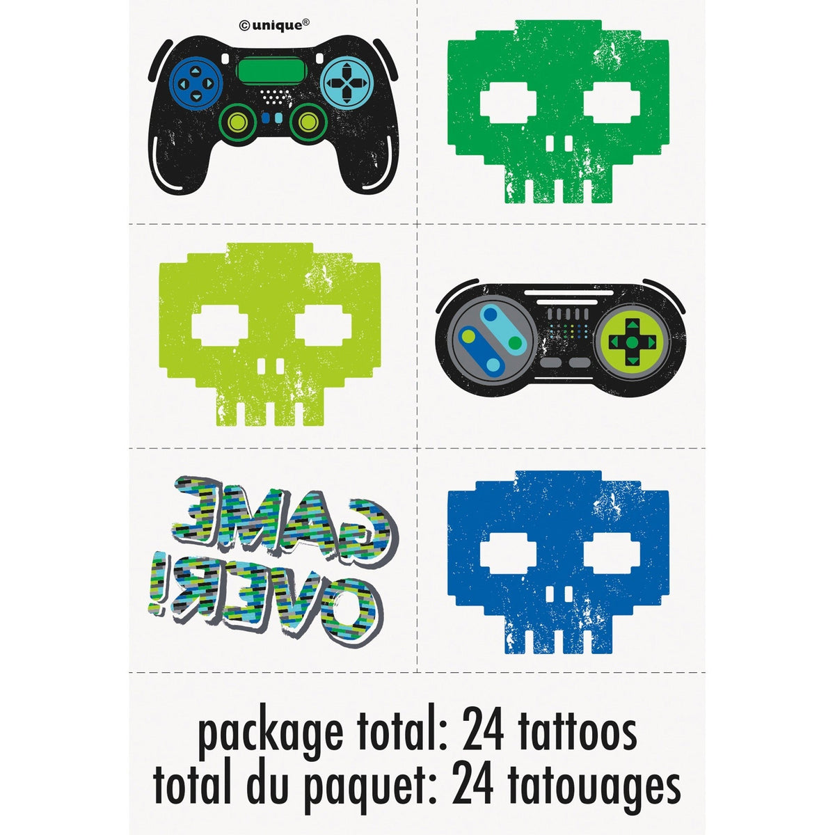 Gamer Birthday - Temporary Tattoo