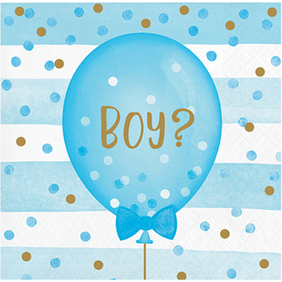 Gender Reveal Bows Beverage Napkins