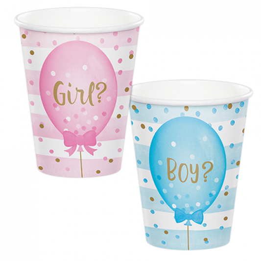 Gender Reveal Bows Paper Cups