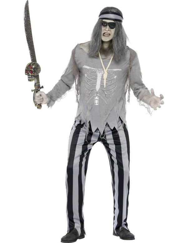 Ghostly Pirate Men's Costume - Adult - L