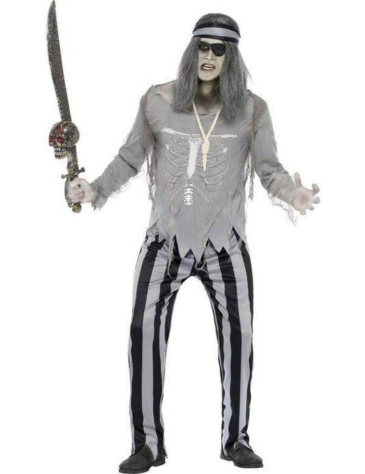 Ghostly Pirate Men's Costume - Adult - L