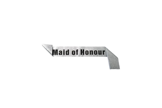 Glitter Silver Maid of Honour Sash