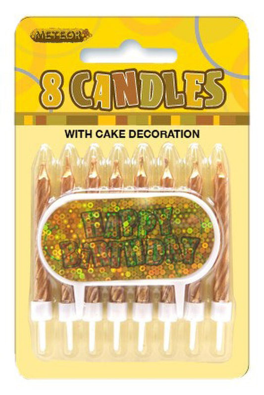Glitz Gold Candle Set (Pk 8)
