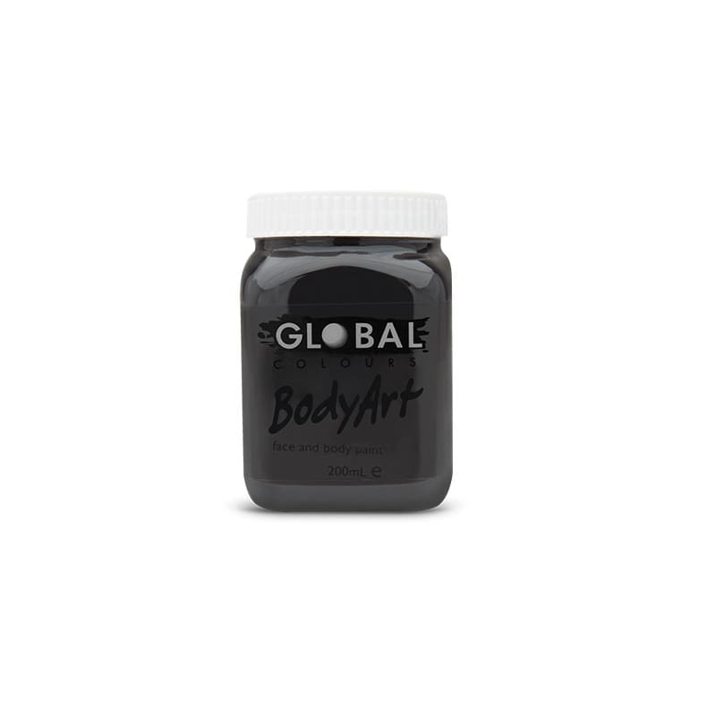 Global Colours Face and Body Paint Black 200ml