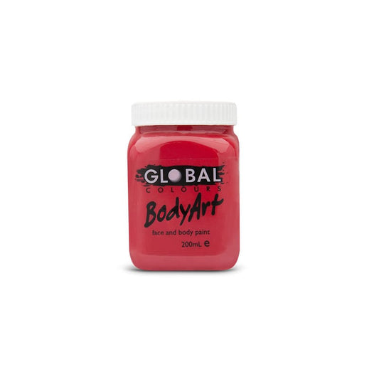 Global Colours Face and Body Paint Brilliant Red 200ml