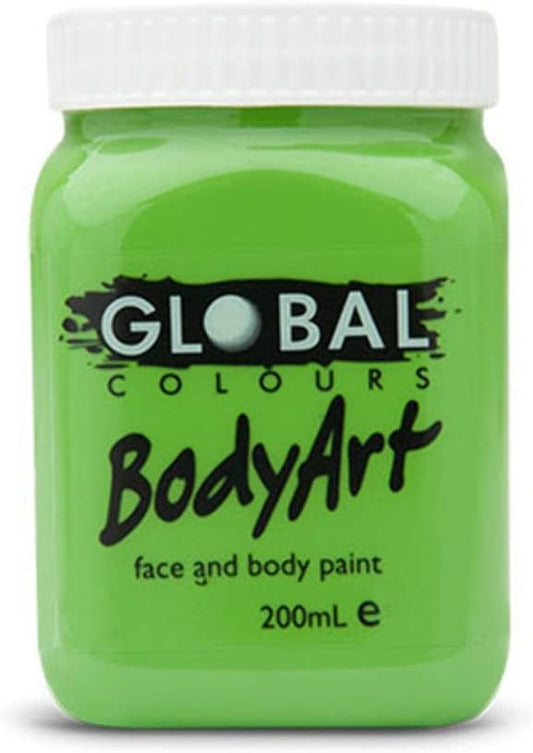 Global Colours Face and Body Paint Lime Green 200ml