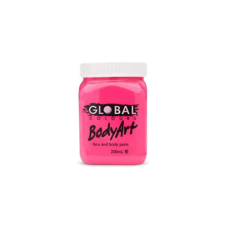 Global Colours Face and Body Paint Neon Pink 200ml