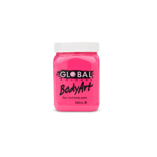 Global Colours Face and Body Paint Neon Pink 200ml