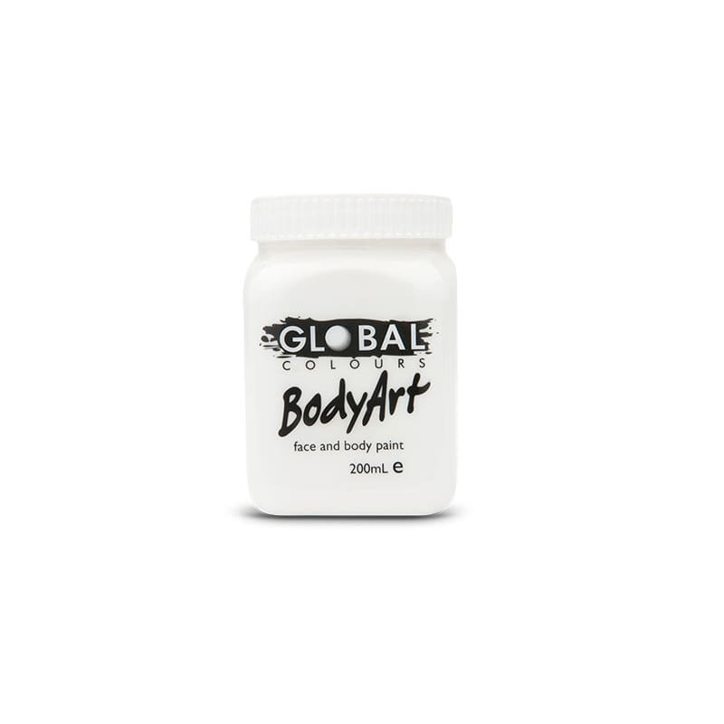 Global Colours Face and Body Paint White 200ml