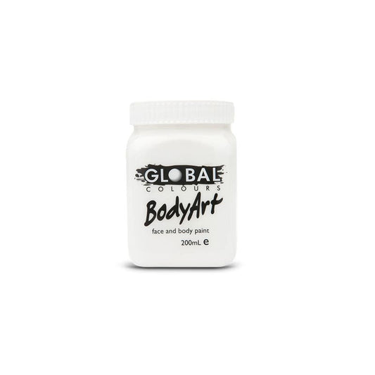 Global Colours Face and Body Paint White 200ml